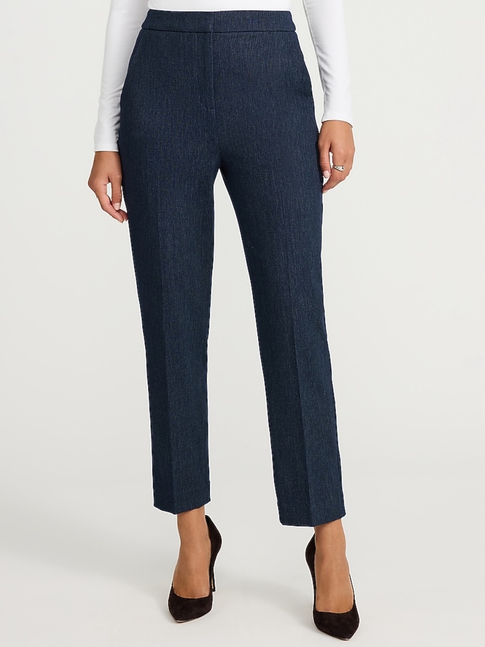 Express Editor straight ankle dress pants. Heather Blue. Size 12R